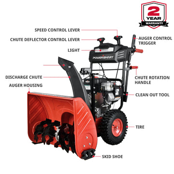26'' 250cc Two Stage Gas Snow Blower w/ BS Engine PSS2260BS